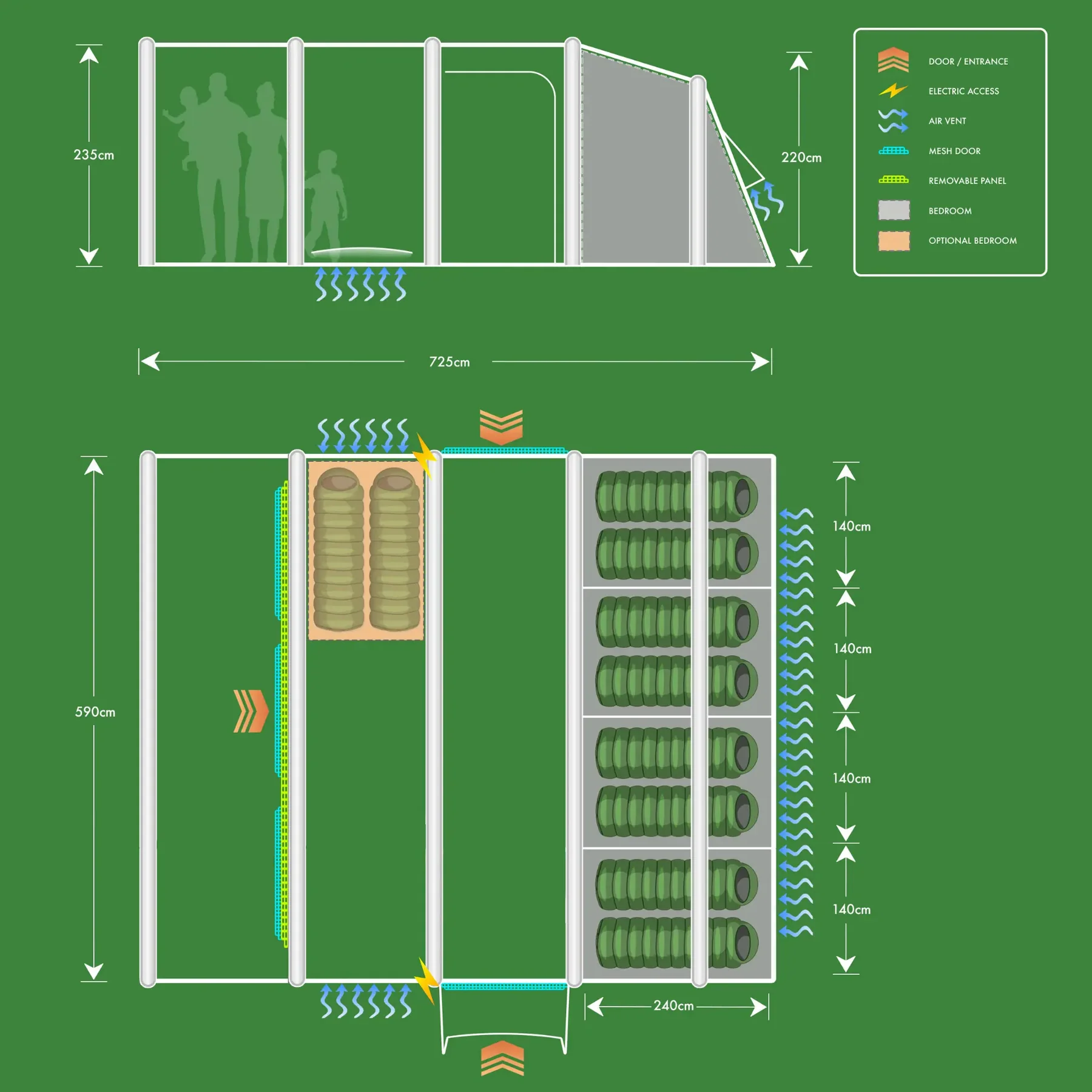 Holawild AirTek Sherwood 8.0 Tent - Image 3