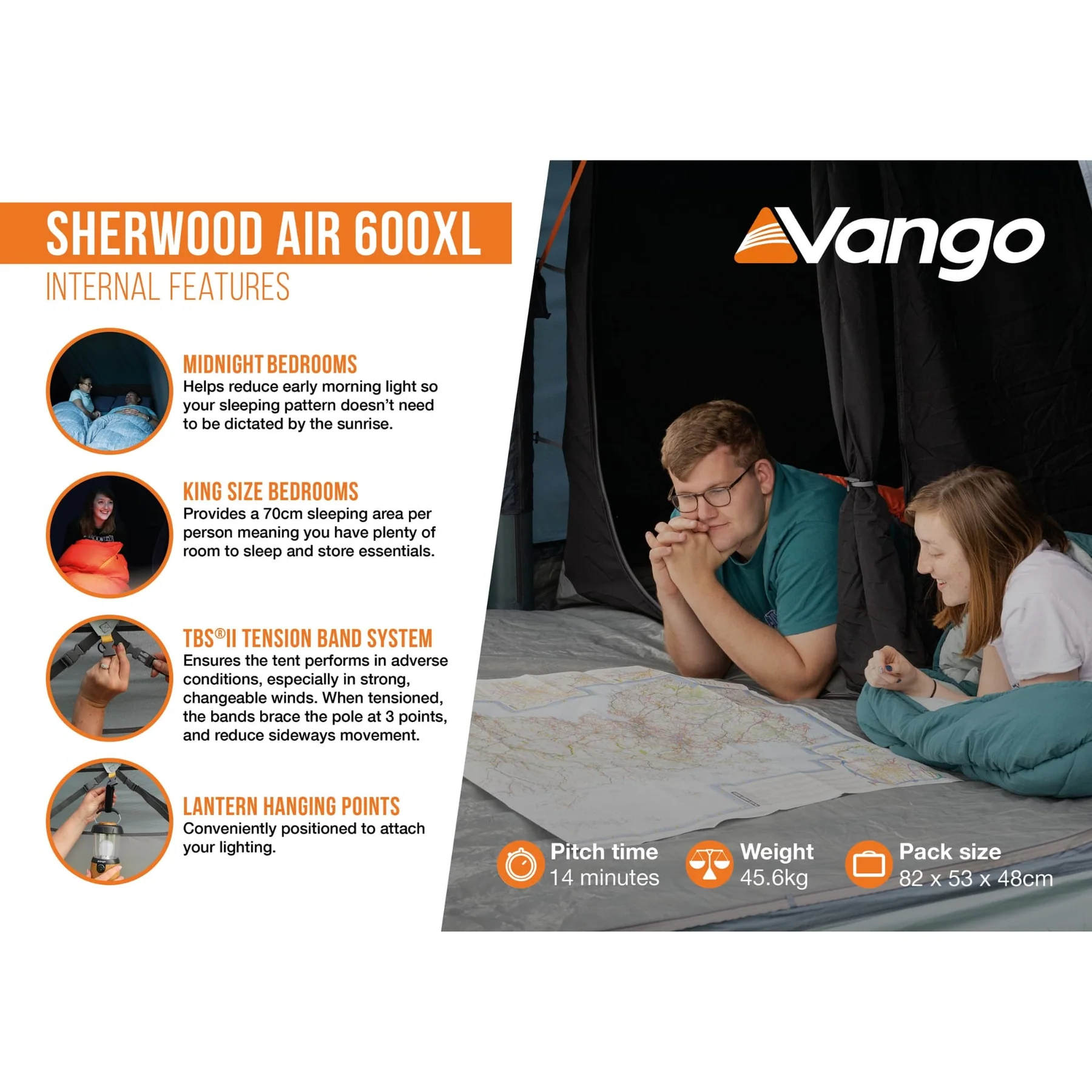 Vango Sherwood Air 600XL AirBeam Tent 2026 (Inc Footprint) - Image 15